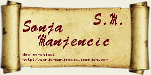 Sonja Manjenčić vizit kartica